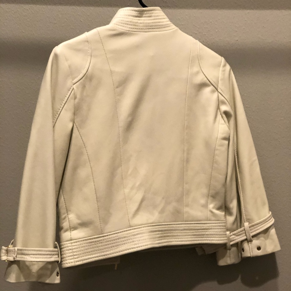 Off-White Cropped Leather Jacket - image 5